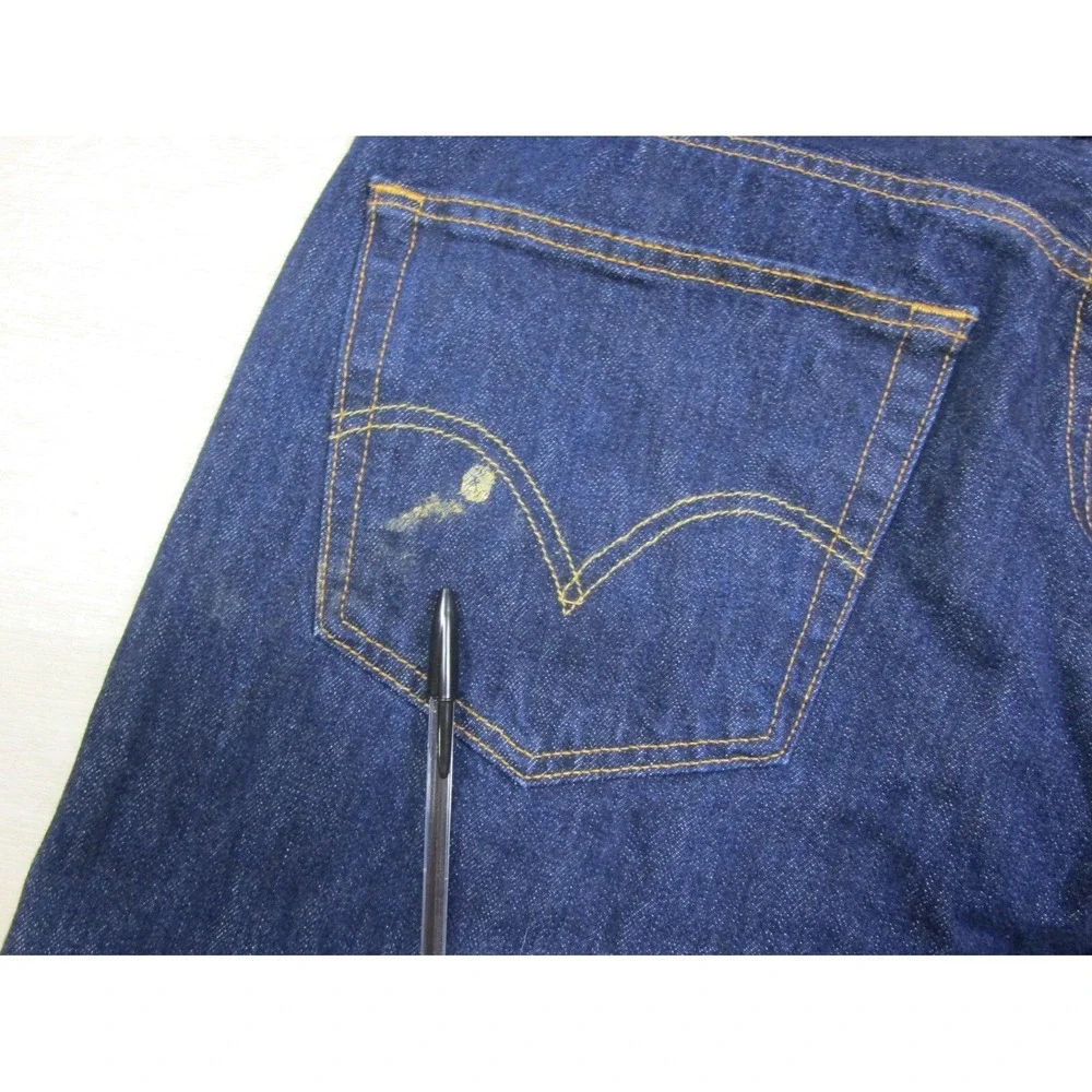 Vintage Levi's 501 WPL 423 Button Fly Blue Dark Wash Jeans Men's Size W38‎ L30